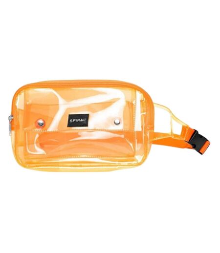 Transparent Waist Bag One Size Orange Spiral