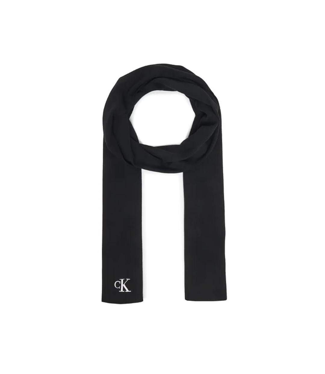 Echarpe noire mixte calvin klein jeans ck fine-1