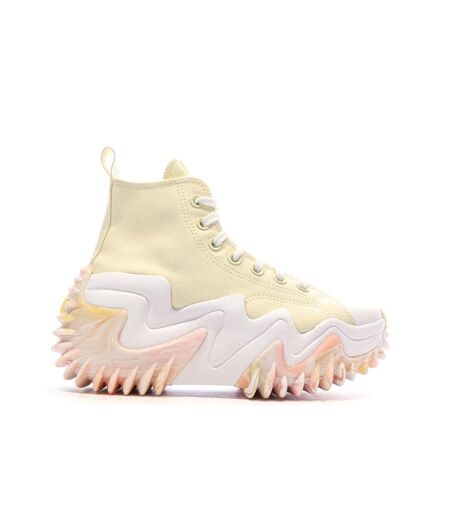 Baskets jaunes/roses/blanches femme converse run star