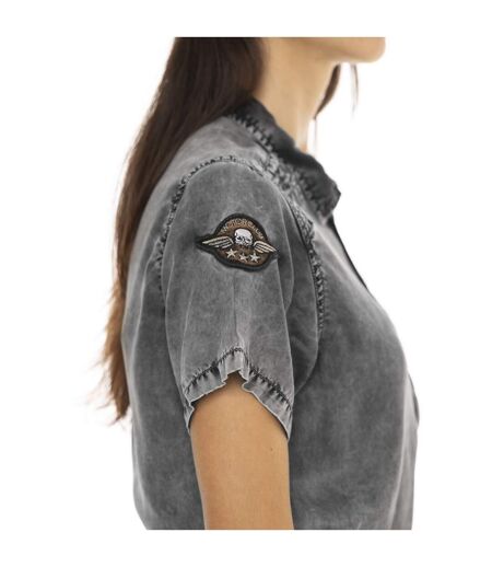 Combi pantalon zippé à manches courtes femme avec patch Original Vondutch