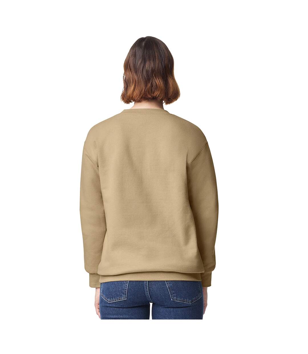 Sweat Uni À Col Ras-du-cou Hammer Maxweight Adulte Marron Clair Gildan-3