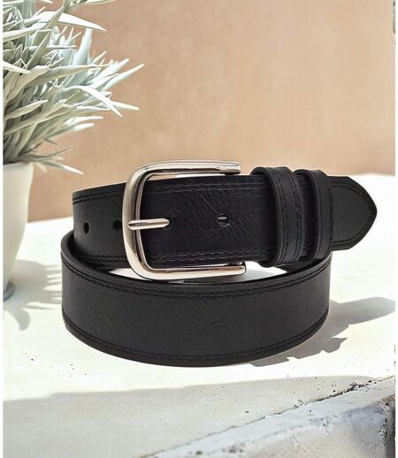 Ceinture PVC Noir pour Homme - Accessoire Chic et Polyvalent pour un Style au Quotidien