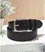 Ceinture PVC Noir pour Homme - Accessoire Chic et Polyvalent pour un Style au Quotidien-3