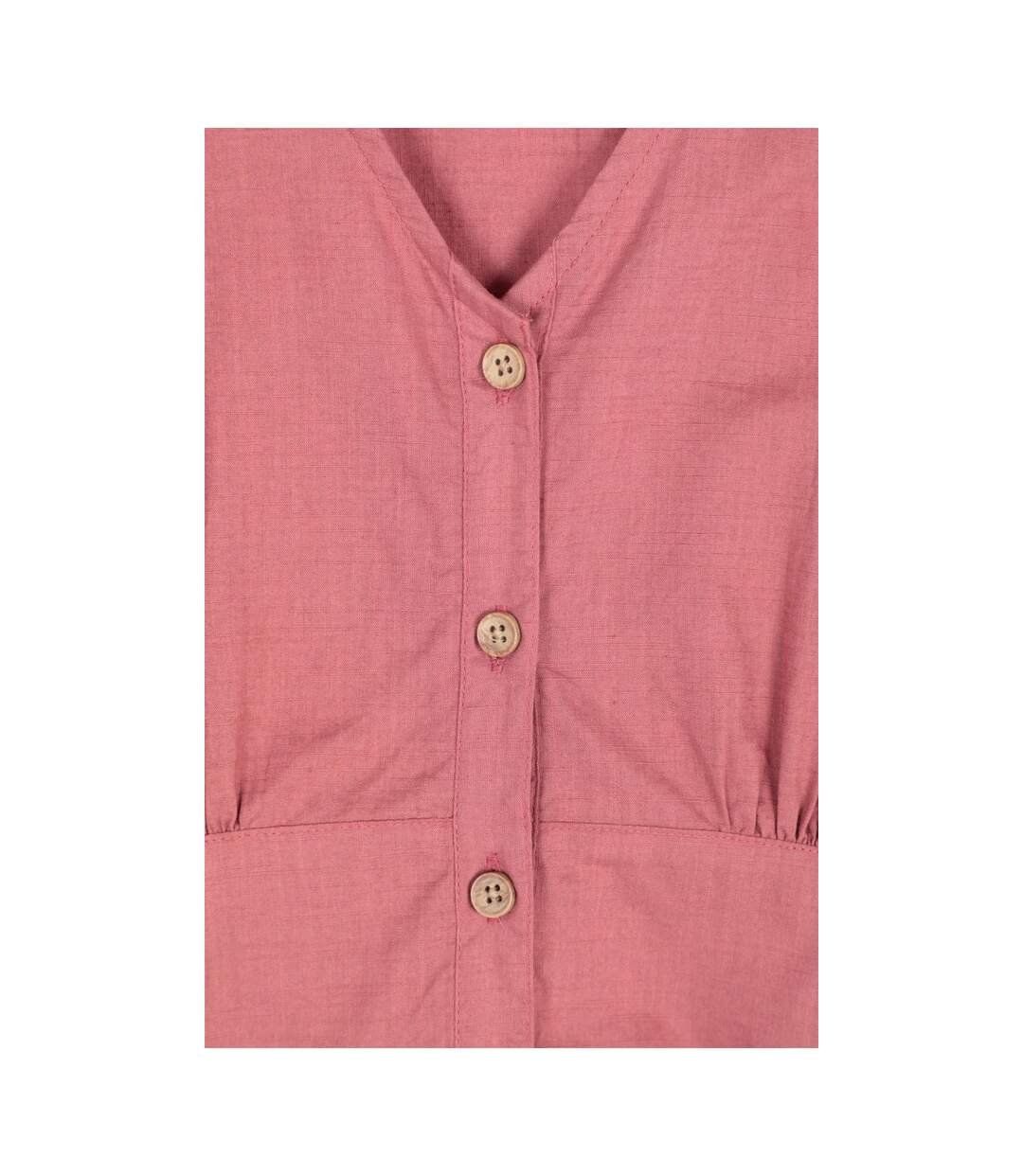 Womens/ladies Riviera Button Through Midi Dress Pink Mountain Warehouse-4