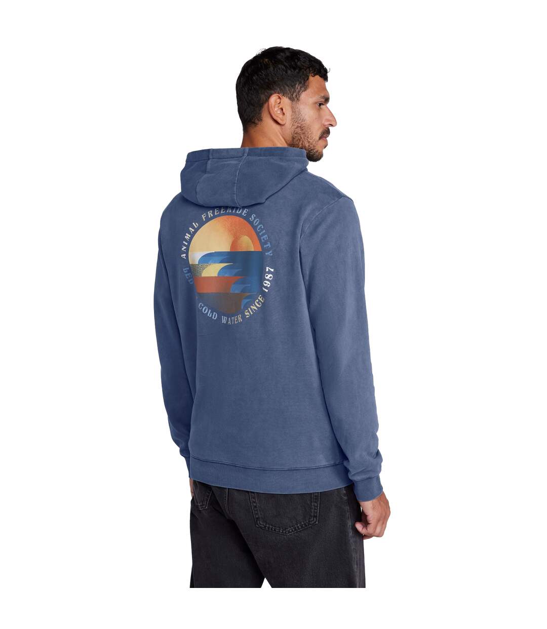Mens river hoodie blue Animal-2