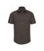 Chemise Manches Courtes Homme Chocolat Russell Collection-1