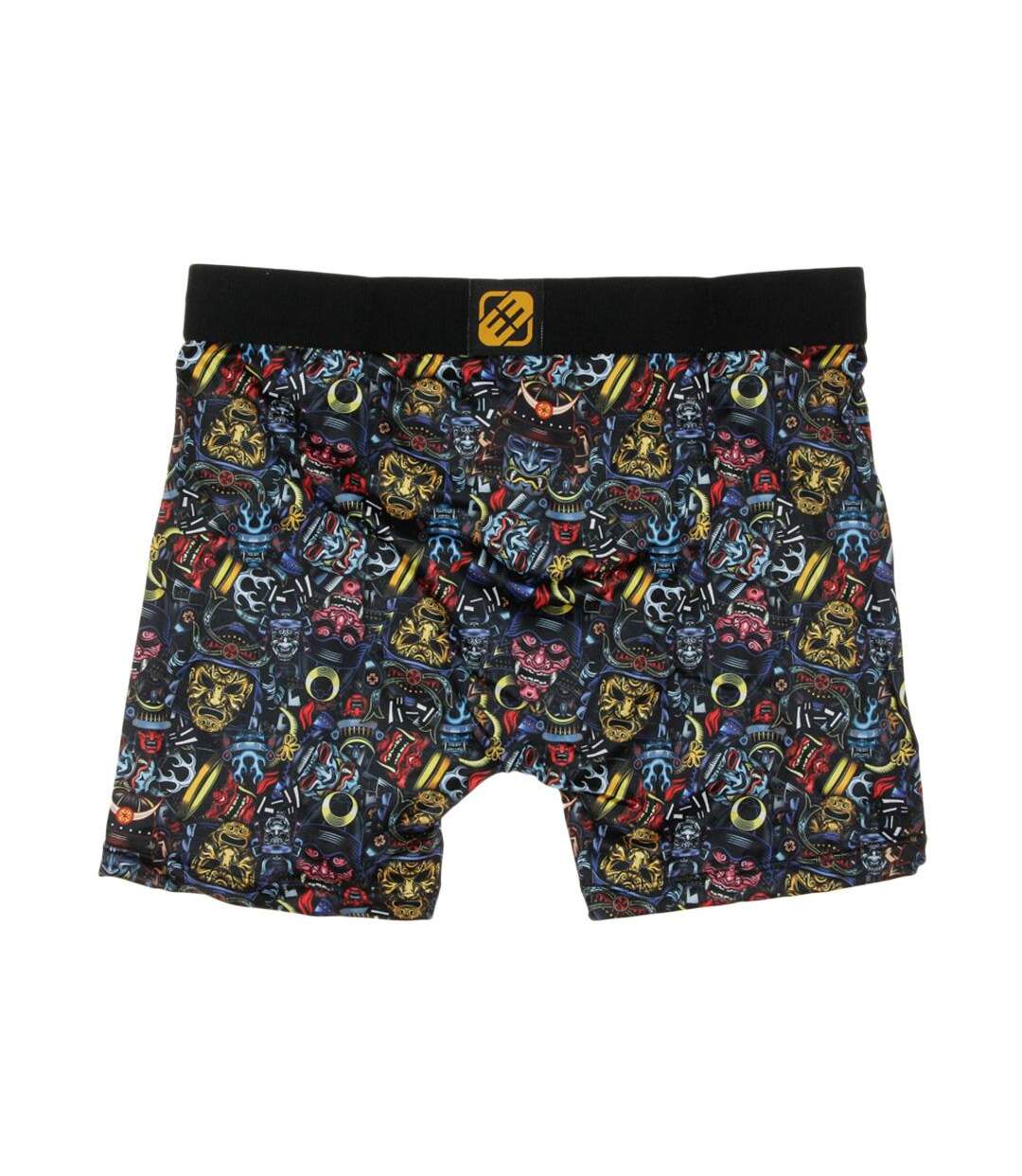 Boxer noir/bleu/jaune à imprimés homme freegun mas - l-2