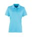 Polo coolchecker femme turquoise vif Premier