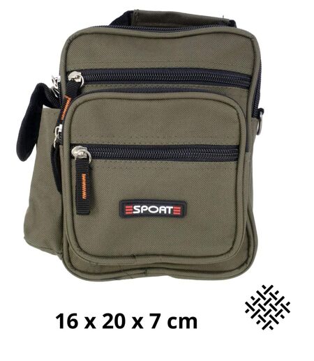 Sacoche bandoulière  Multi-Poches pour Homme - Synthétique kaki