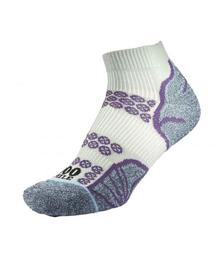 1000 Mile Womens/Ladies Lite Ankle Socks (Silver/Purple) - UTCS212