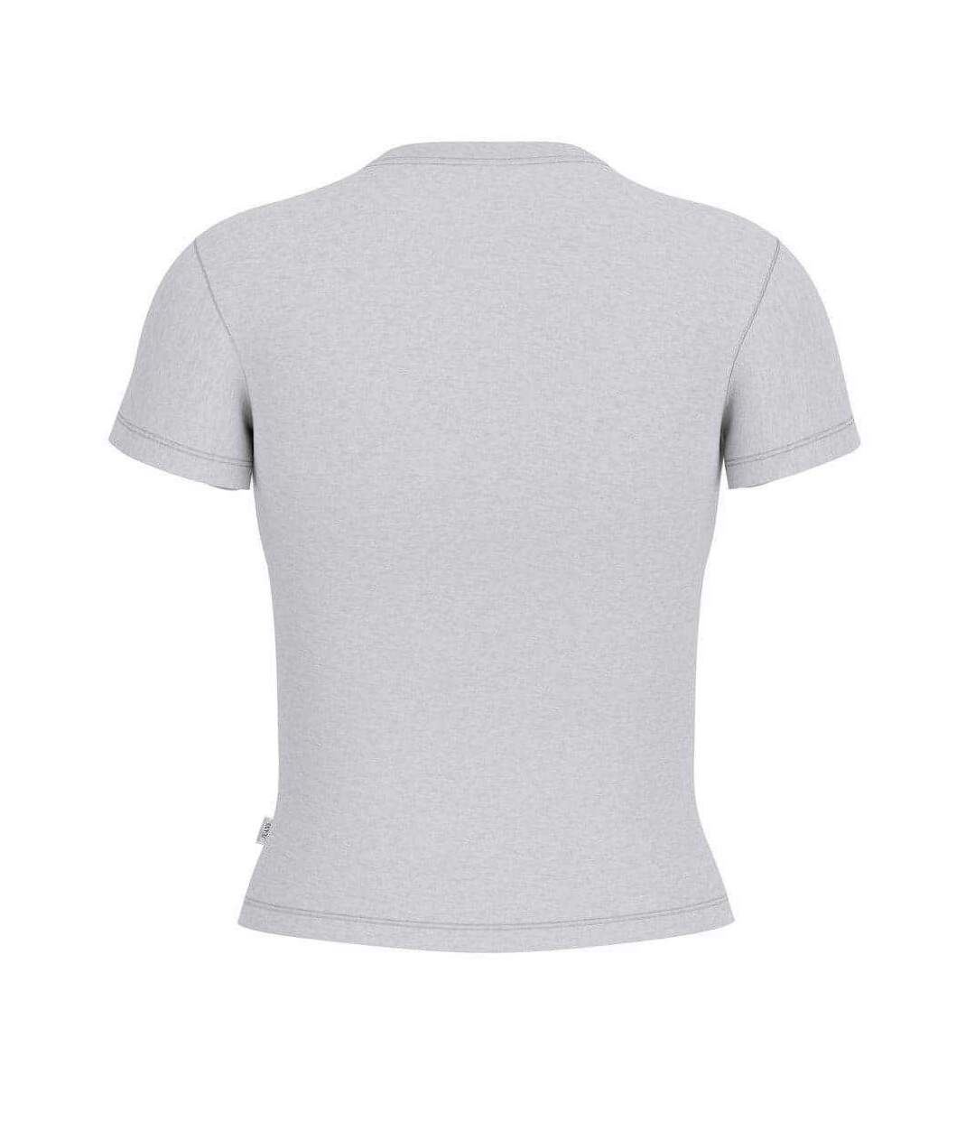 T-shirt Motif/style Logo Femme Gris Clair Guess-2