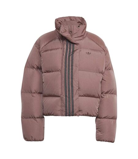 Doudoune Motif/style 3 Rayures Femme Rose Mauve Adidas