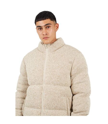 Doudoune Matelassée Homme Beige Gris Brave Soul