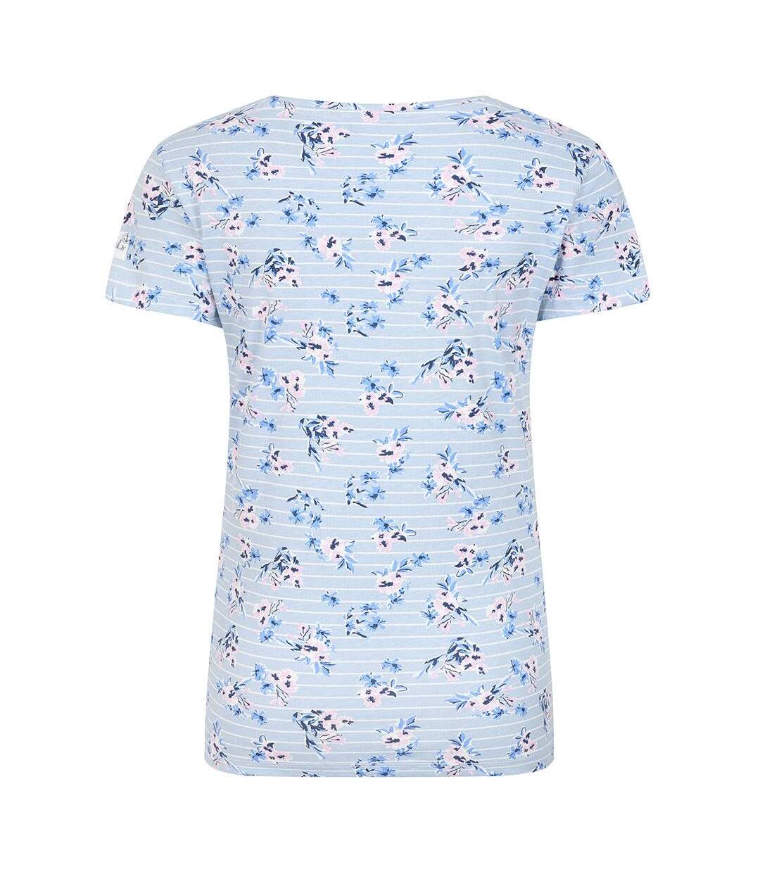 Womens/ladies Meadow Floral T-shirt Meadow Lazy Jacks-3