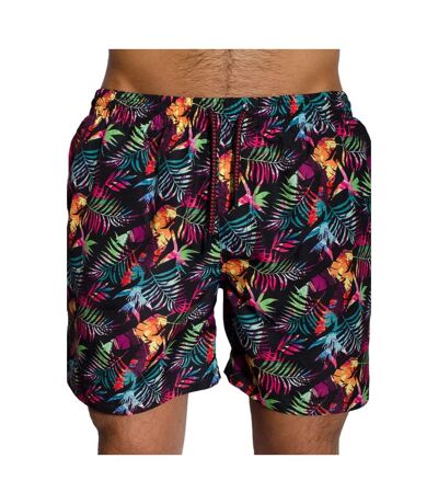 Bewley & Ritch Mens Tropic Swim Shorts (Black/Blue/Pink)