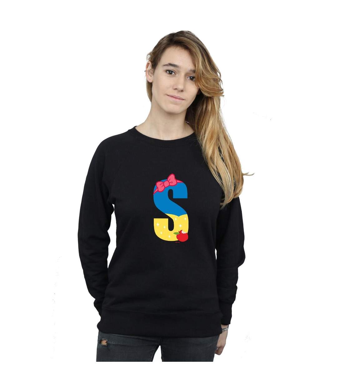 Disney Sweat-shirt Womens/Ladies Alphabet S Is For Snow White (Alphabet S pour Blanche-Neige) (Noir) - UTBI32805-2