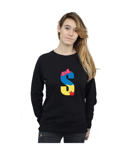 Disney Sweat-shirt Womens/Ladies Alphabet S Is For Snow White (Alphabet S pour Blanche-Neige) (Noir) - UTBI32805
