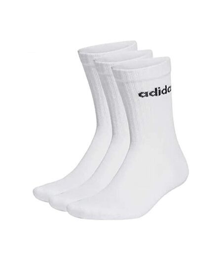 x3 lot de trois paires de chaussettes blanches homme adidas c lin