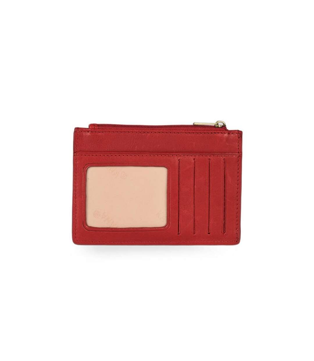 Katana - Porte-cartes compact en cuir - rouge - 8761-2