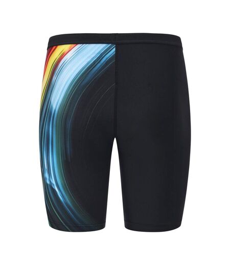 Mens Splice Fitted Swimwear Light Black Slazenger