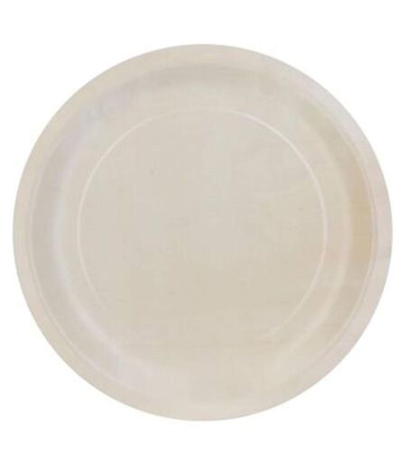 Lot de 6 Assiettes Rondes en Pin Ecolo 25cm Naturel