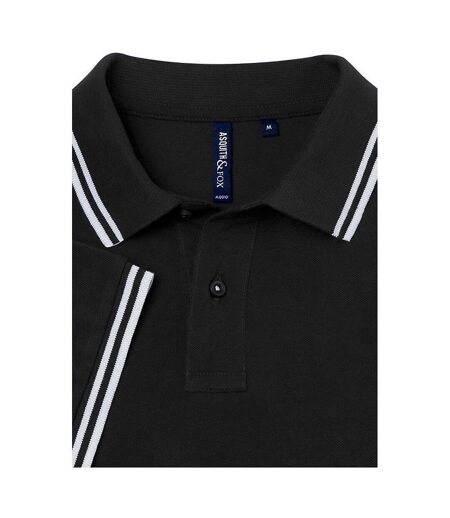Asquith & Fox Mens Classic Fit Tipped Polo Shirt (Charcoal/ White) - UTRW4809