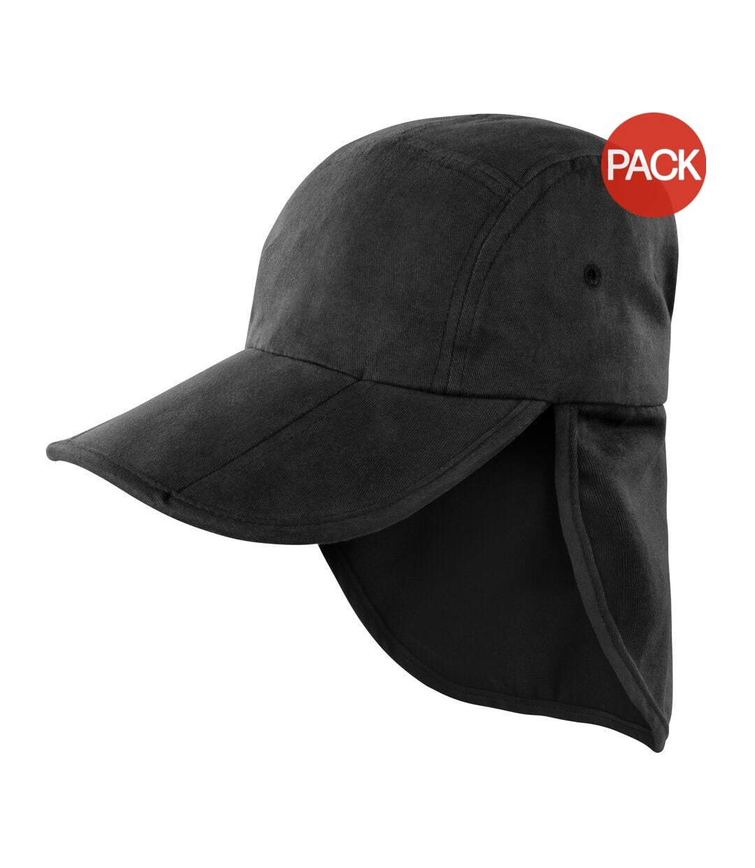 Lot de 2  casquettes légionnaire pliables adulte noir Result-1