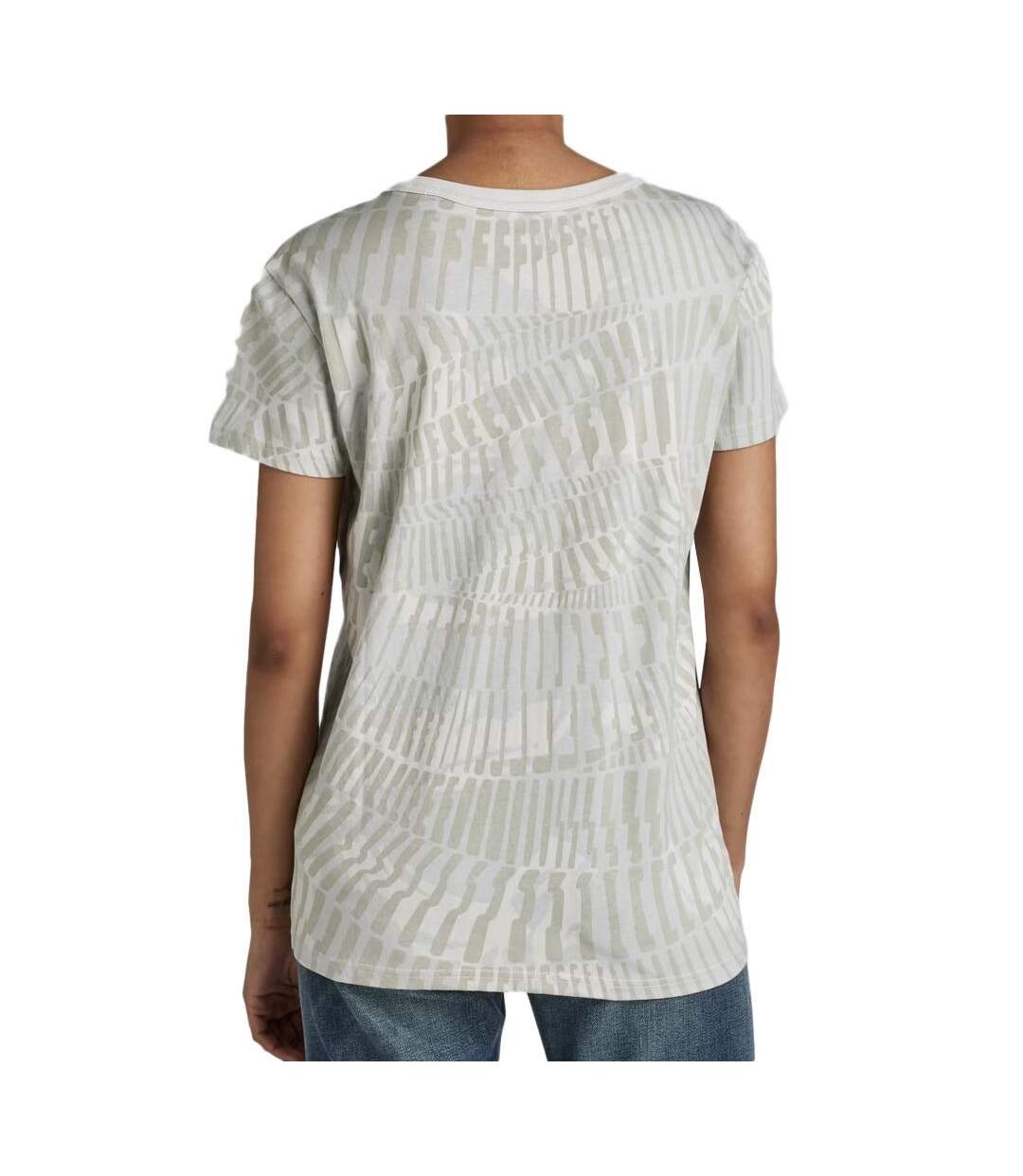 T-shirt gris femme all over print d21210-2