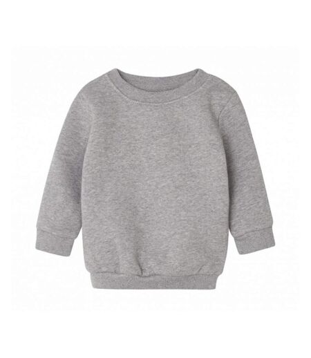 Sweat essential bébé gris chiné chiné Babybugz