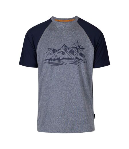 Mens fullmer mountain t-shirt navy marl Trespass