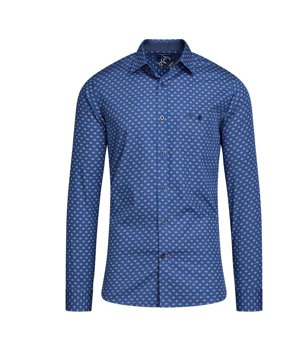 Chemise homme bleu marine / orange Raging Bull Raging Bull