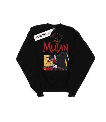 Disney Sweatshirt Womens/Ladies Mulan Movie Horse Frame (Noir) - UTBI26590