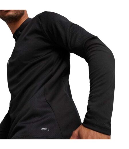 Mens Quarter Zip Track Top Black Puma