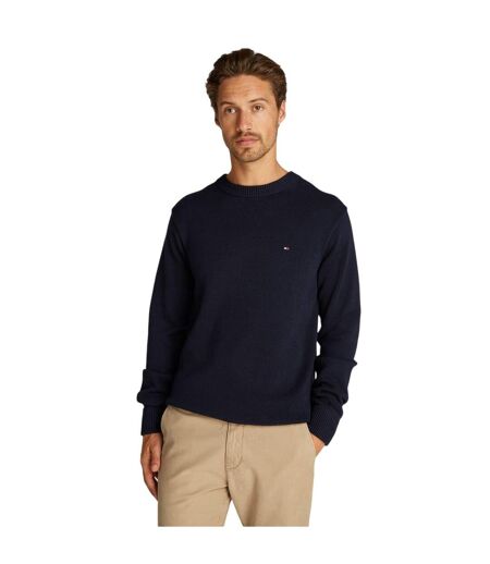 Mens Crew Neck Regular Long-sleeved Jumper Sky Blue Tommy Hilfiger