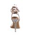 Womens/ladies Clear High Heel Sandals Nude Chic-2