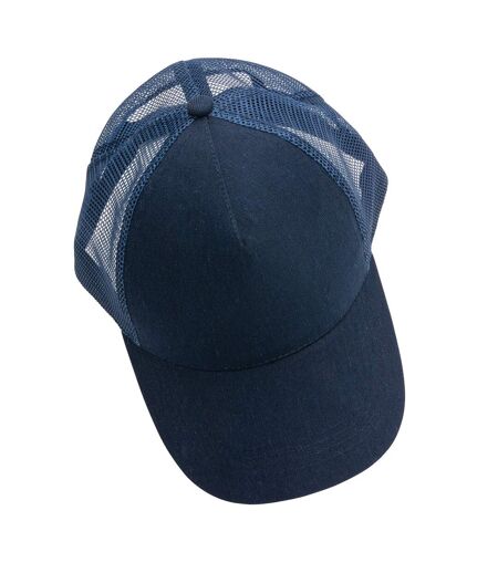 Brushed cotton 5 panel trucker cap navy XD Collection