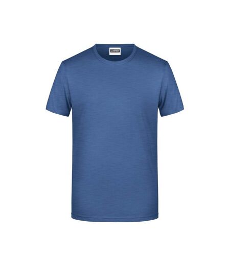 T-shirt Basic Homme Denim Clair Chiné James And Nicholson