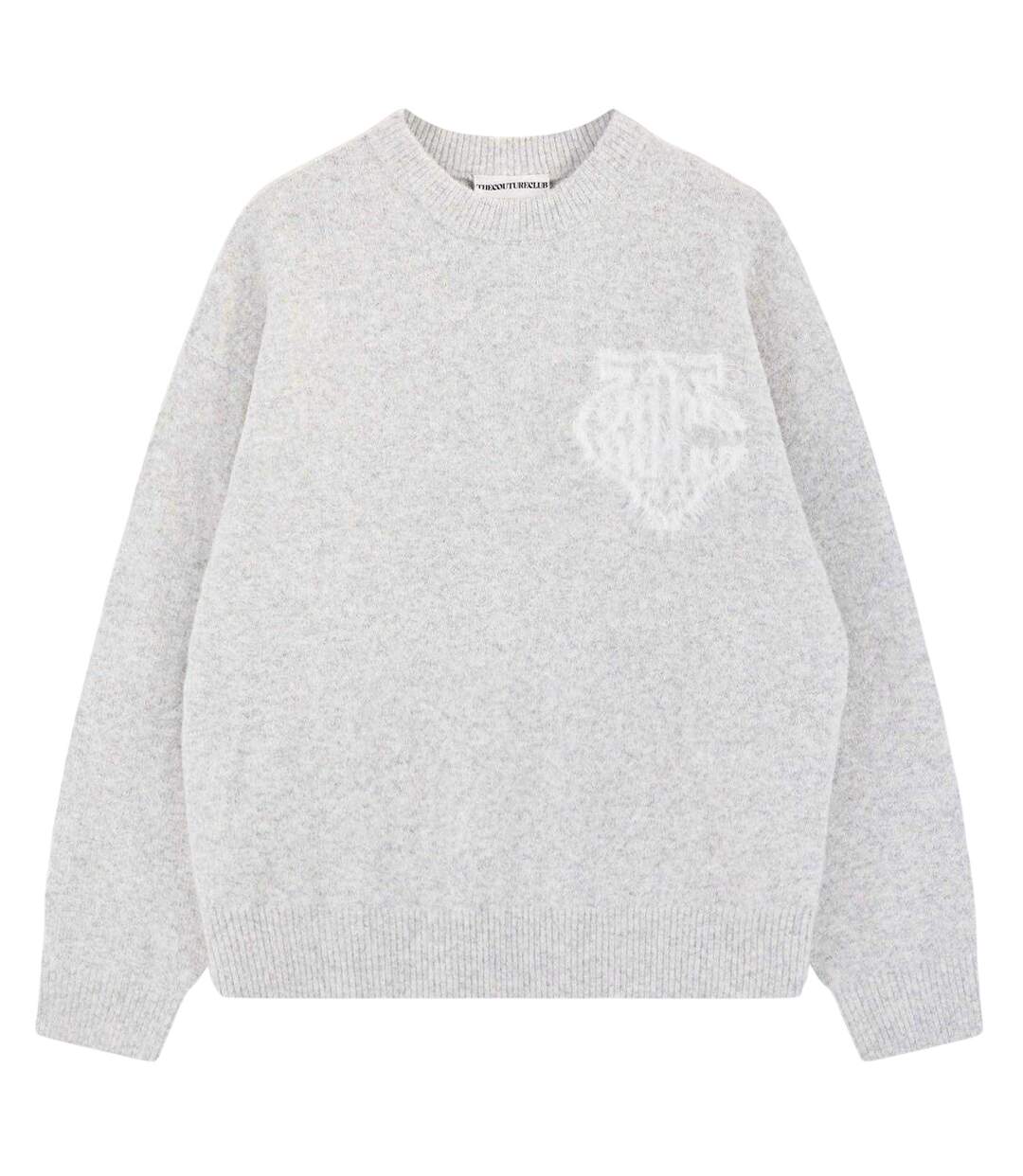 Womens/ladies Fluffy Winter Sweater Top Grey Couture-3