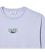 Womens/ladies Printed Cotton Relaxed Fit T-shirt Blue Lacoste-3