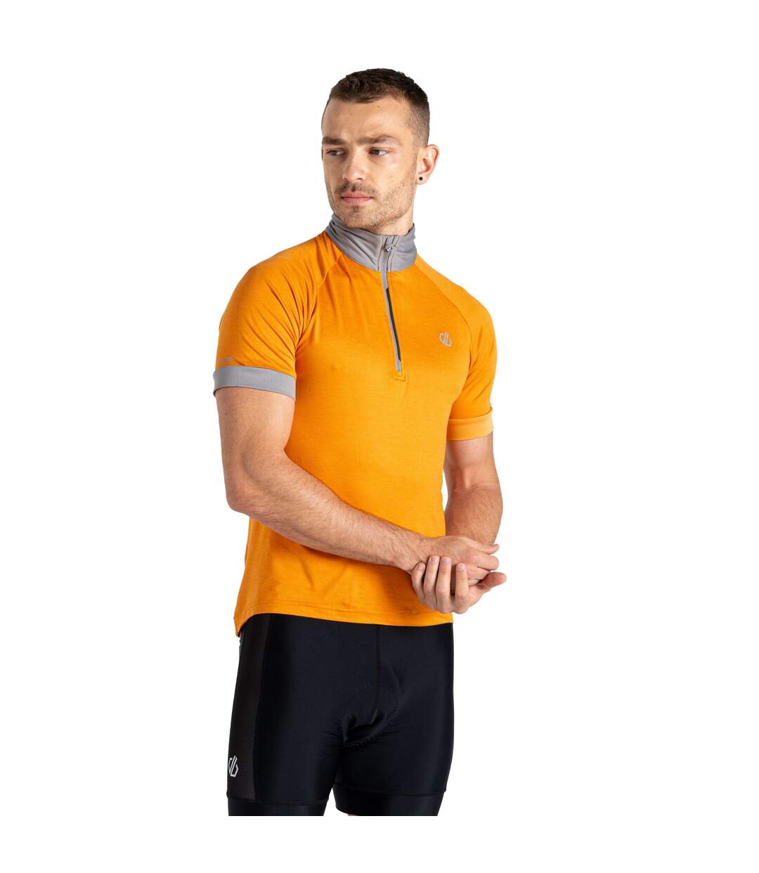 Maillot Pedal It Out Homme Orange Vif Chiné Dare 2B-1