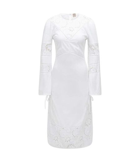 Robe Style Bord Brodé Danouk Femme Blanc Boss