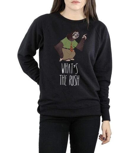 Disney Sweatshirt Zootropolis What's The Rush - Femmes/Dames (Noir) - UTBI12211
