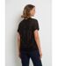 T-shirt col V en résille avec sequins-2