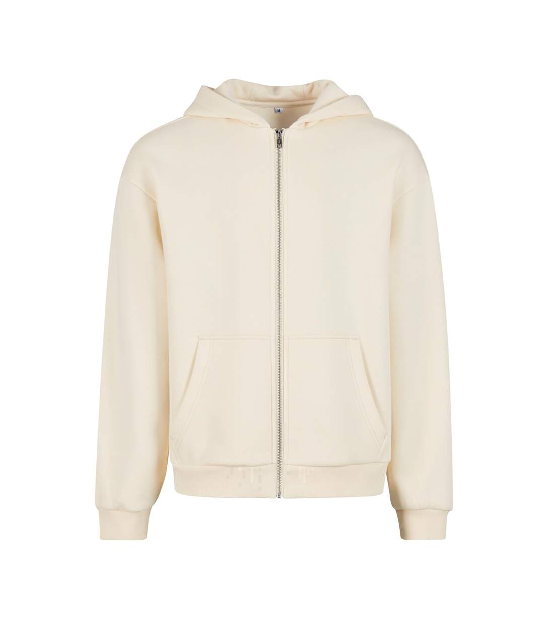 Sweat À Capuche À Fermeture Éclair Pour Hommes Sable Blanc Build Your Brand-1