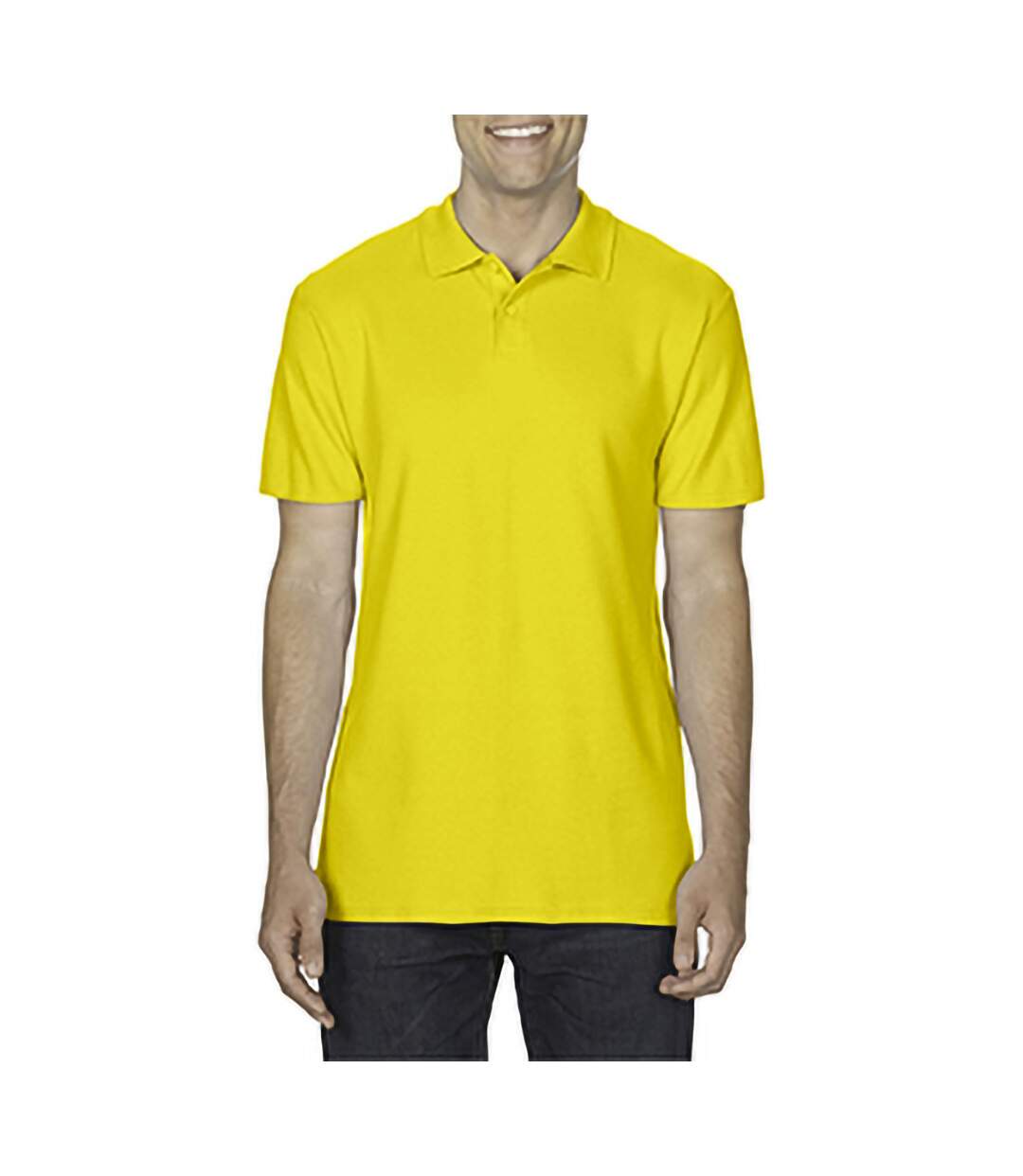 Softstyle polo homme jaune Gildan