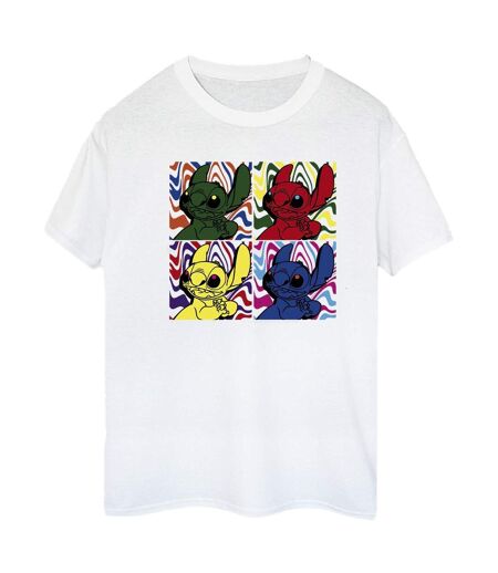 Disney Femmes/Les femmes Lilo & Stitch Pop Art - T-shirt boyfriend en coton (Blanc) - UTBI30326