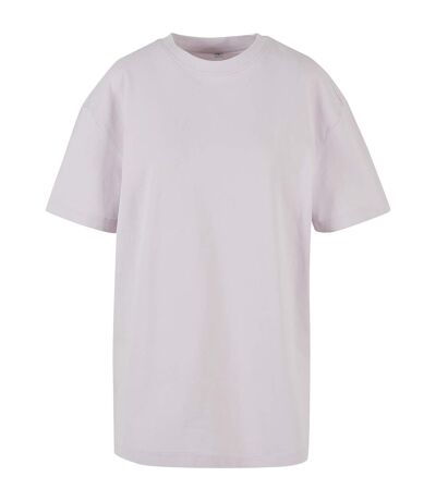 Womens/ladies boyfriend oversized t-shirt soft lilac Build Your Brand