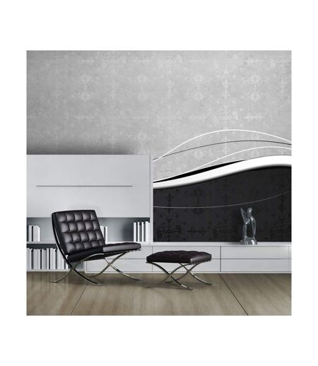 Papier Peint Vagues en Noir & Blanc Vintage 270x450cm