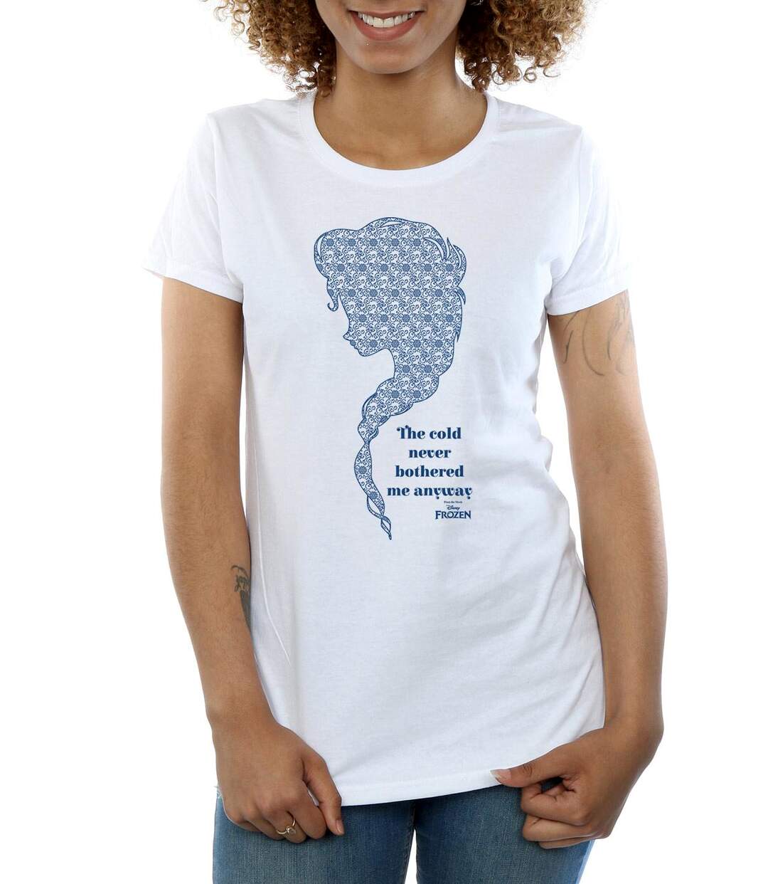 Disney T-shirt en coton Frozen Cold Womens/Ladies (Blanc) - UTBI21901-3
