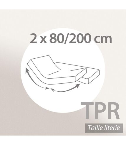 Drap housse relaxation uni 100% coton ALTO - TPR Tête et pied relevable